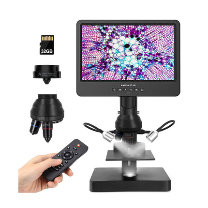Andonstar AD249S-P 10,1" HDMI digitale munt microscoop met 3 lenzen