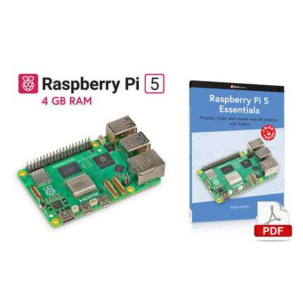 Bundel: Raspberry Pi 5 (4 GB) + Raspberry Pi 5 Essentials (E-book)
