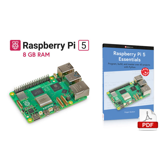 Bundel: Raspberry Pi 5 (8 GB) + Raspberry Pi 5 Essentials (E-book)