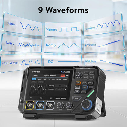 FNIRSI 2D15P (3-in-1) (3-in-1) 2-kanaals Oscilloscoop (100 MHz) + Multimeter + Signaalgenerator