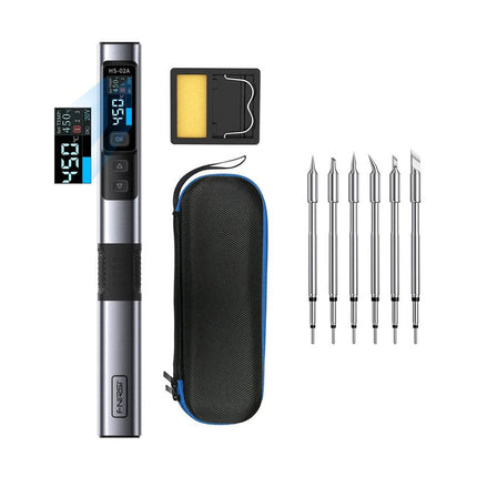 FNIRSI HS-02A Slimme Soldeerbout (incl. 6 soldeertips)