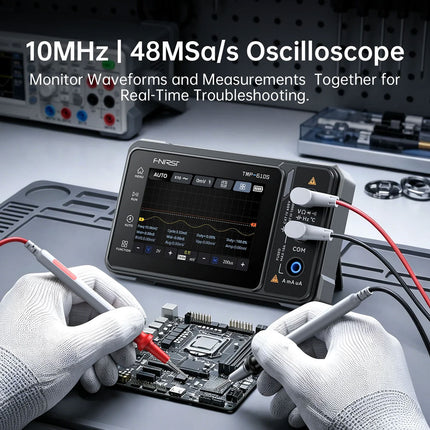 FNIRSI TMP-610S (3-in-1) Multimeter (60.000 Counts) + Oscilloscoop + Signaalgenerator