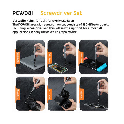 PCW08I Precision Screwdriver Set (130-delig)