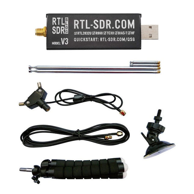 RTL-SDR V3 (Software Defined Radio) met Dipool Antenne Kit