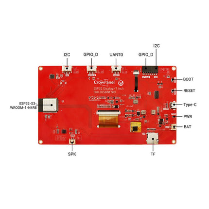 Elecrow 7" ESP32 HMI Touch Display with Case (800x480) - Elektor