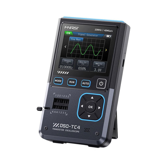 FNIRSI DSO - TC4 (3 - in - 1) Oscilloscope (10 MHz) + Transistor Tester + Signal Generator - Elektor