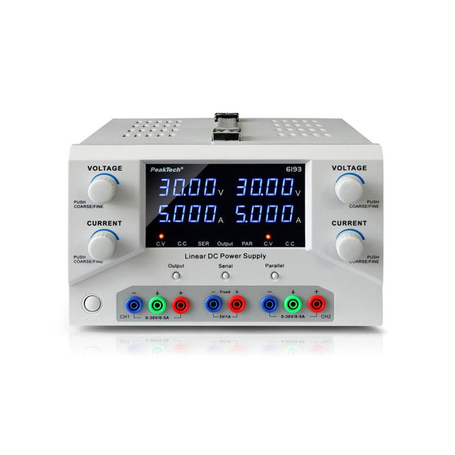 PeakTech 6193 2 - ch DC Power Supply (30 V, 5 A) - Elektor