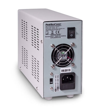 PeakTech 6227 DC Switching Power Supply (0 - 60 V, 0 - 6 A) with colour LCD & 2x USB - Elektor