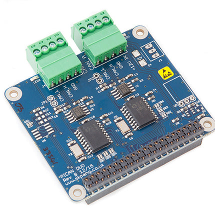 PiCAN 2 Duo – CAN-Bus Board for Raspberry Pi 2/3