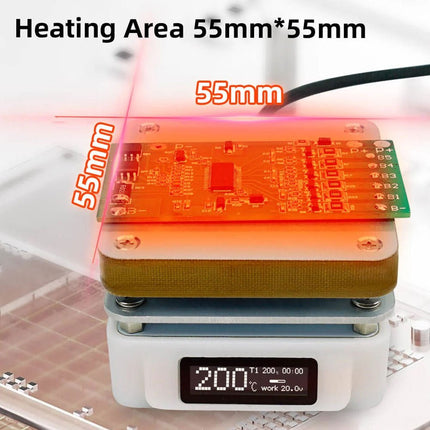 SEQURE T55 Smart Mini Soldering Hot Plate (55x55 mm) - Elektor