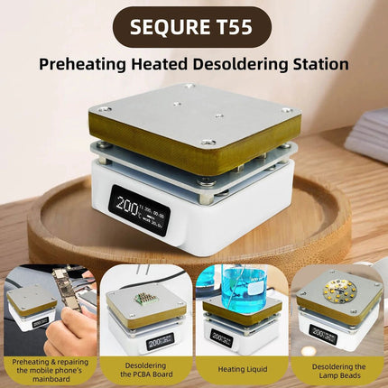 SEQURE T55 Smart Mini Soldering Hot Plate (55x55 mm) - Elektor