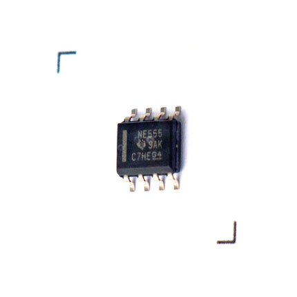Signetics NE555 Retro Electro Print with SOIC Device